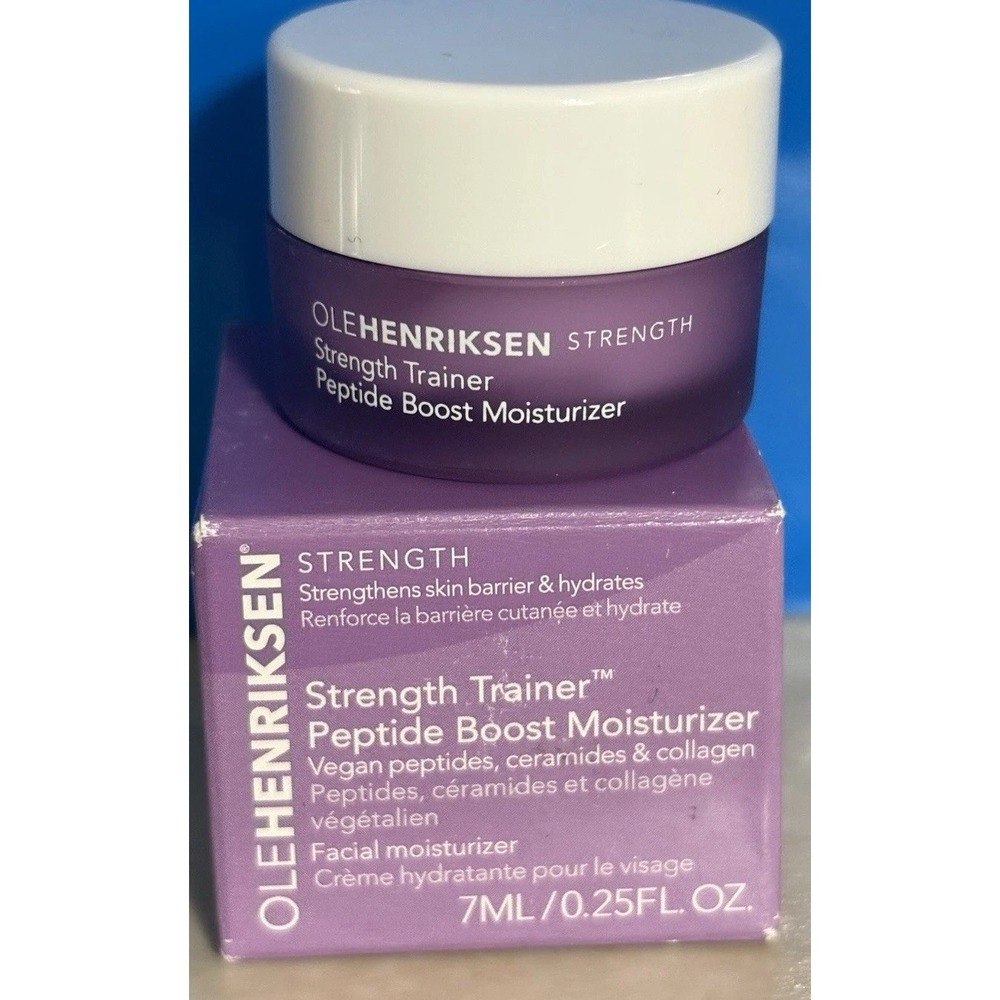 NEW Ole Henriksen STRENGTH TRAINER Peptide Boost Moisturizer Travel 7ml/0.25oz